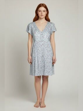 white christmas dresses Oddi Denim and Mixed Plaid Overall Dress in Dark Denim Combo M